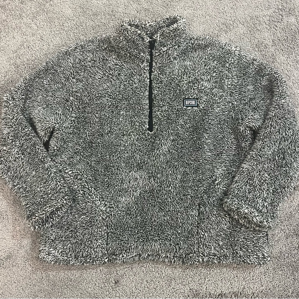Rip Curl Black and White Zip Up Sweater